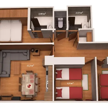 Apartment Le Belvedere - 4 Pieces Pour 6 Personnes 241 Courchevel